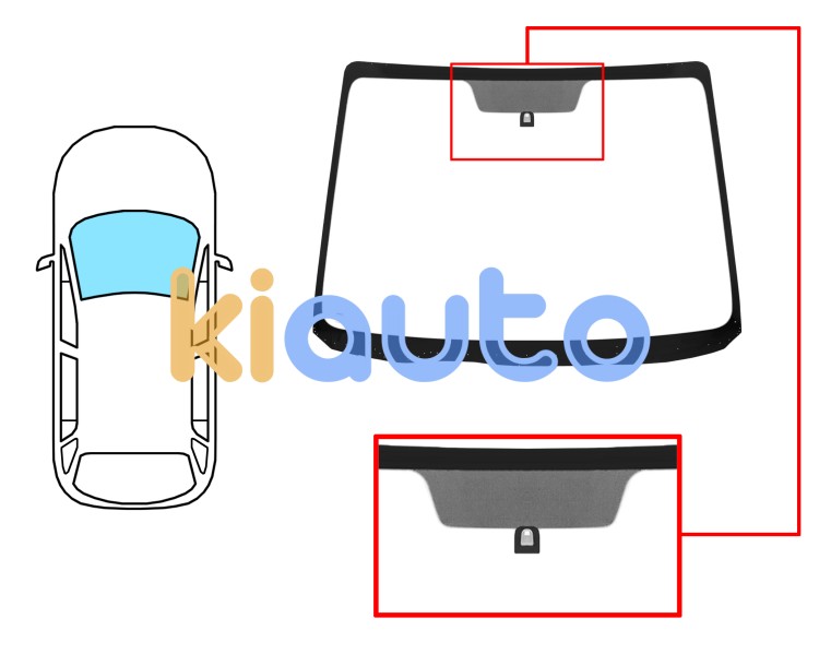 Parabrisas mazda 5 2008-2010 delantero / verde / con base espejo Eurocode 5168AGN