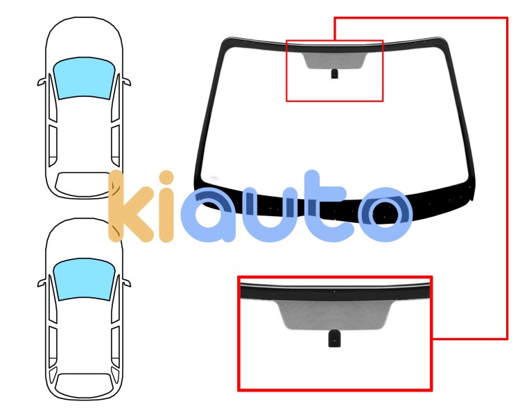 Parabrisas mazda 6 2002-2006 4/5 puertas / familiar / delantero / verde / con base espejo / molduras premontadas Eurocode 5164AGNW