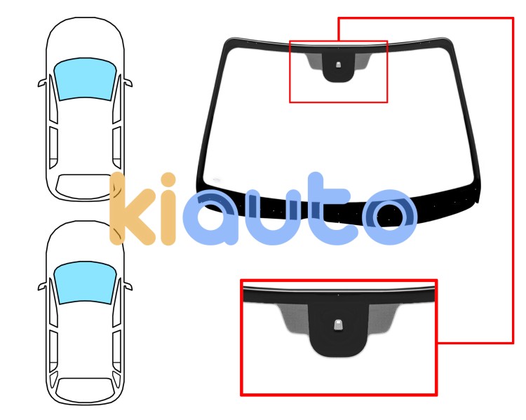 Parabrisas mazda 6 2006-2008 4/5 puertas / familiar / delantero / verde / con base espejo modificada / molduras premontadas Eurocode 5164AGNVW1P