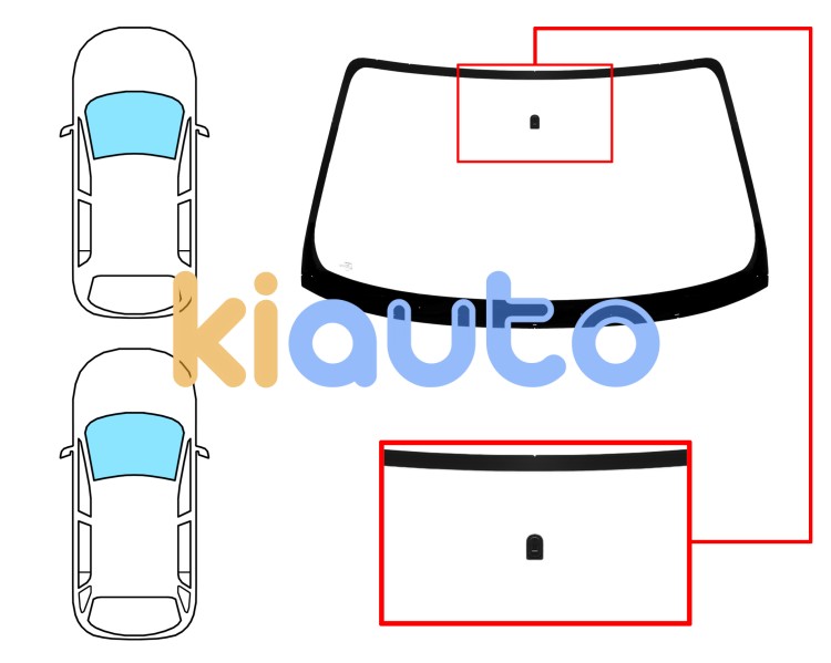 Parabrisas mazda 626 2000-2002 4/5 puertas / delantero / verde / con base espejo Eurocode 5153AGN