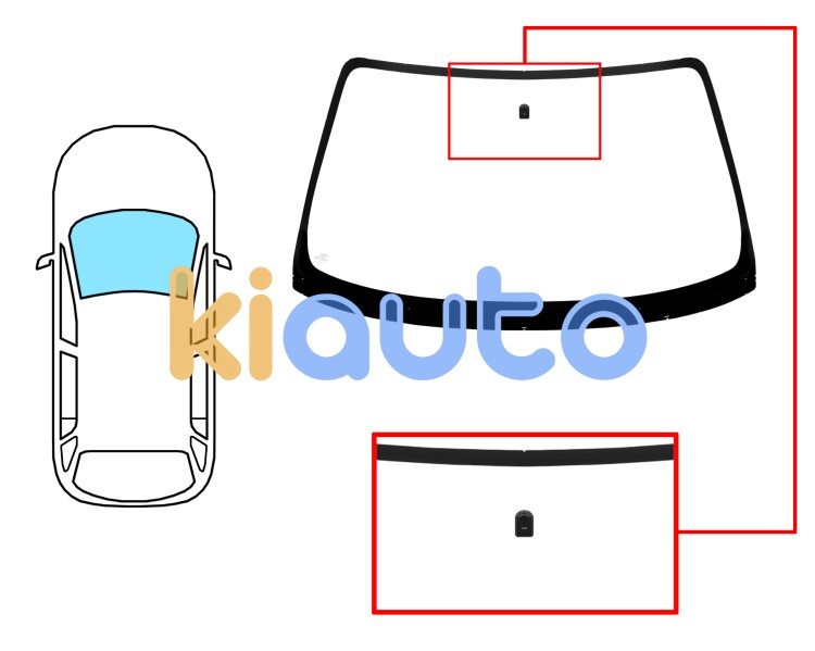 Parabrisas mazda 626 2000-2002 familiar / delantero / verde / con base espejo Eurocode 5156AGN