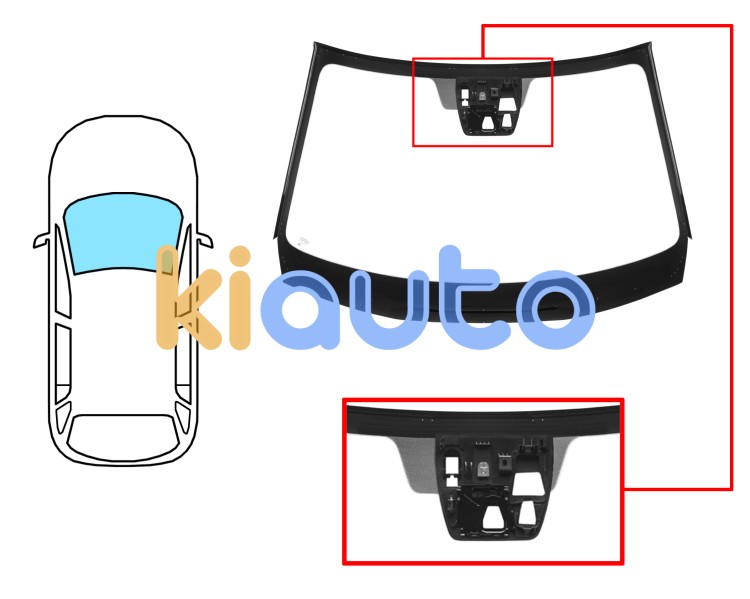 Parabrisas mazda cx-5 2012-2015 delantero / verde / acustico / con base espejo / con sensor / con soporte camara city stop / con soporte camara carril / molduras premontadas Eurocode 5179AGACIMW3V