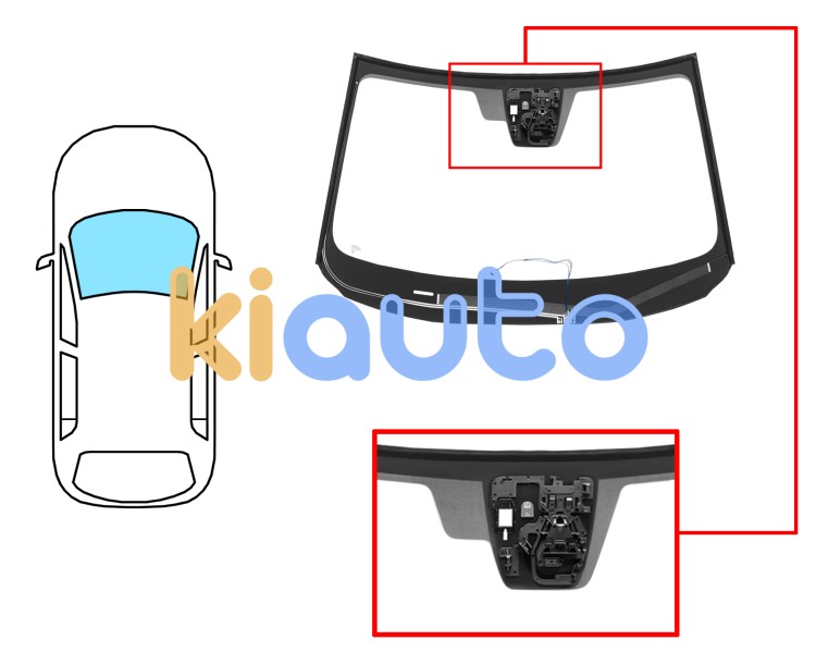 Parabrisas mazda cx-5 2017-2022 delantero / verde / acustico / termico / con base espejo / con sensor / con soporte camara modificado / pantalla integrada / molduras premontadas Eurocode 5187AGACHMUVZ1L