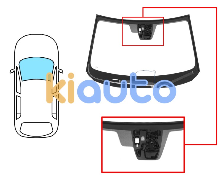Parabrisas mazda cx-5 2017-2022 delantero / verde / acustico / termico / con base espejo / con sensor / con soporte camara / molduras premontadas Eurocode 5187AGACHMVZ
