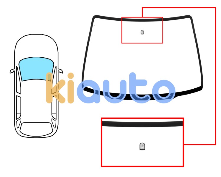 Parabrisas mazda mpv 1995-2006 delantero / verde / con base espejo Eurocode 5160AGN