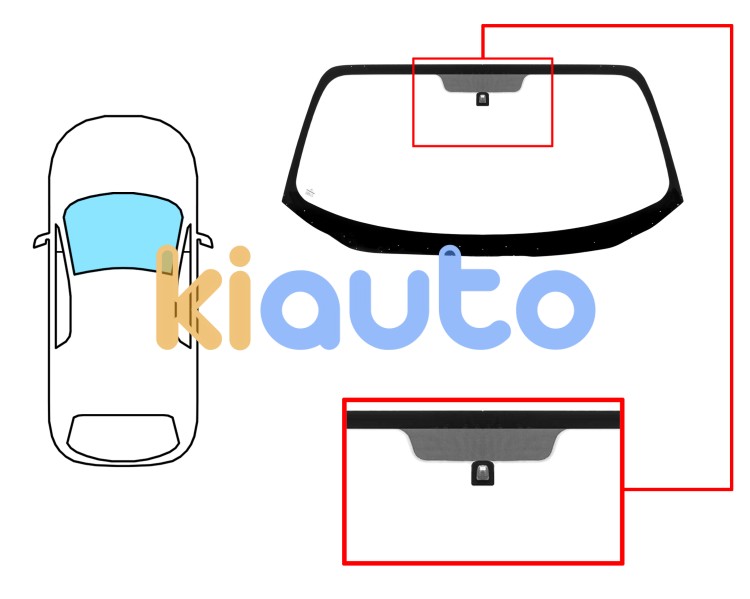 Parabrisas mazda mx5 2012-2015 delantero / verde / con base espejo Eurocode 5170AGN