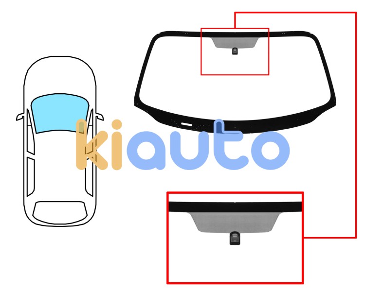 Parabrisas mazda mx5 2015-2018 delantero / verde / acustico / con base espejo / molduras premontadas Eurocode 5185AGAV