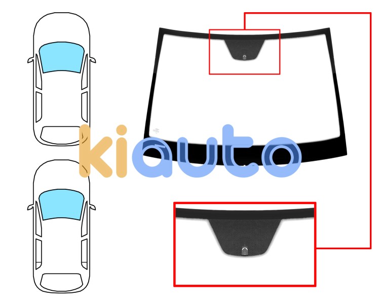 Parabrisas mercedes clase b (w245) 2008-2011 delantero / verde / con base espejo Eurocode 5358AGSV