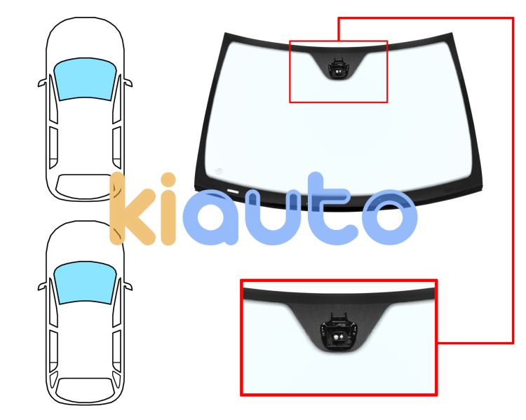 Parabrisas mercedes clase c (w203) 2000-2004 4 puertas / familiar / delantero / azul / con sensor modificado / molduras premontadas abajo Eurocode 5351ABSMVW6T