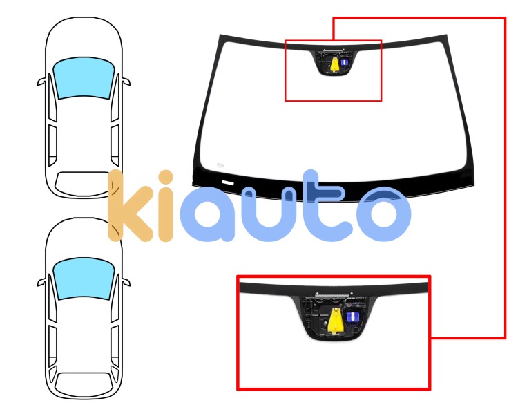 Parabrisas mercedes clase c (w204) 2007-2011 4 puertas / familiar / delantero / verde / con sensor / con soporte camara / molduras premontadas Eurocode 5364AGSCMVZ6T
