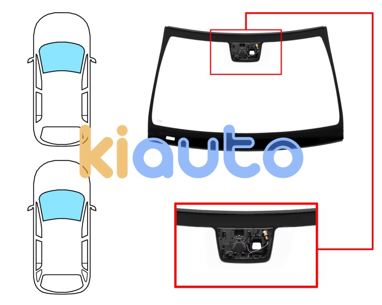 Parabrisas mercedes clase c (w205) 2014-2018 4 puertas / familiar / delantero / verde / acustico / con sensor / con soporte camara modificado / molduras premontadas Eurocode 5385AGACMVZ3L