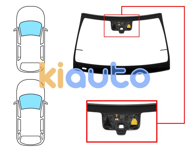 Parabrisas mercedes clase c (w205) 2014-2018 4 puertas / familiar / delantero / verde / acustico / con sensor / con soporte camara / pantalla integrada / antena / molduras premontadas Eurocode 5385AGAACMUVZ1L