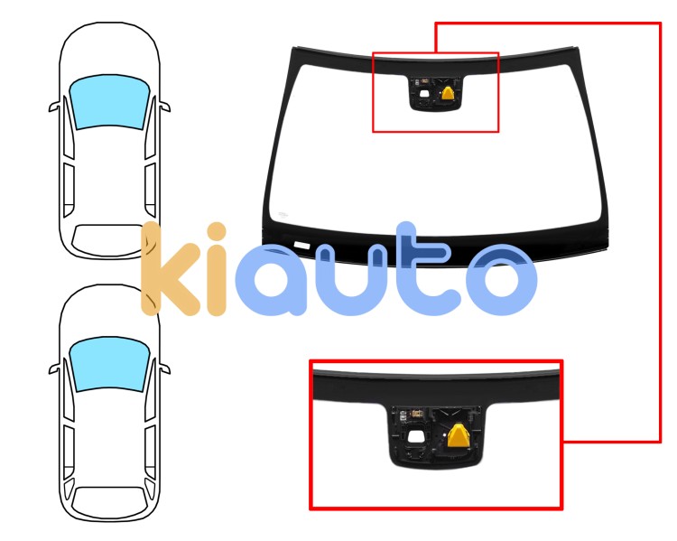 Parabrisas mercedes clase c (w205) 2014-2018 4 puertas / familiar / delantero / verde / con sensor / con soporte camara / molduras premontadas Eurocode 5385AGSCMVZ