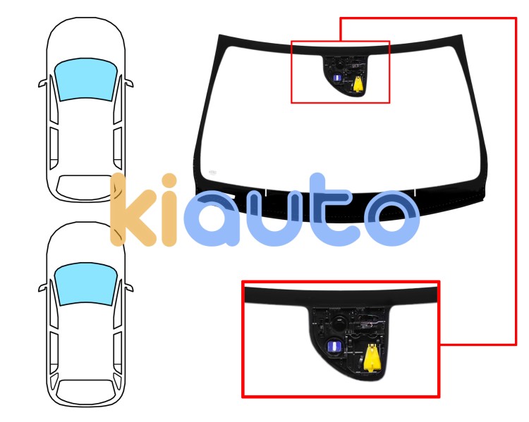 Parabrisas mercedes clase cla (w117) 2013-2016 4 puertas / familiar / delantero / verde / acustico / con base espejo / con sensor / con soporte camara / molduras premontadas Eurocode 5381AGACMVW1B