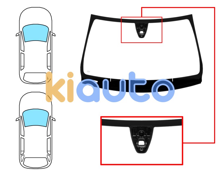 Parabrisas mercedes clase cla (w117) 2013-2016 4 puertas / familiar / delantero / verde / acustico / con base espejo / con sensor modificado / molduras premontadas Eurocode 5381AGAMVW1T