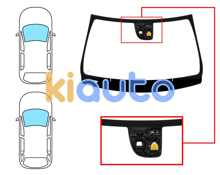 Parabrisas mercedes clase cla (w117) 2016-2019 4 puertas / familiar / delantero / verde / acustico / con base espejo / con sensor modificado / con soporte camara camara / molduras premontadas Eurocode 5381AGACMVW1T