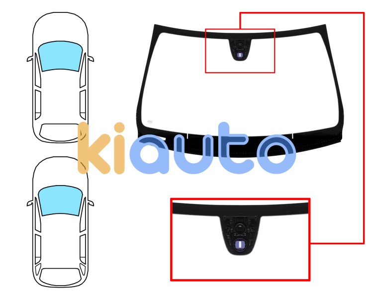 Parabrisas mercedes clase cla (w117) 2016-2019 4 puertas / familiar / delantero / verde / con base espejo / con sensor redondo / molduras premontadas Eurocode 5381AGSMVW