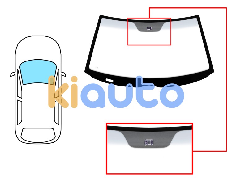 Parabrisas mercedes clase clk (c208) 1997-2002 delantero / verde banda gris / con sensor Eurocode 5341AGNGYMV