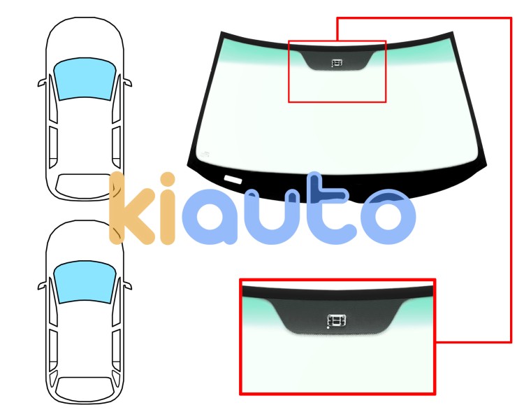 Parabrisas mercedes clase e (w210) 1995-2000 4 puertas / familiar / delantero / verde banda verde / con sensor Eurocode 5337AGNGNMV