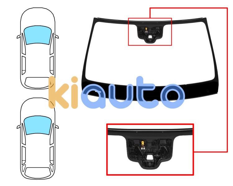 Parabrisas mercedes clase e (w213) 2016-2020 4 puertas / familiar / delantero / verde / con sensor / con soporte camara modificado / molduras premontadas Eurocode 5392AGACMVZ6V