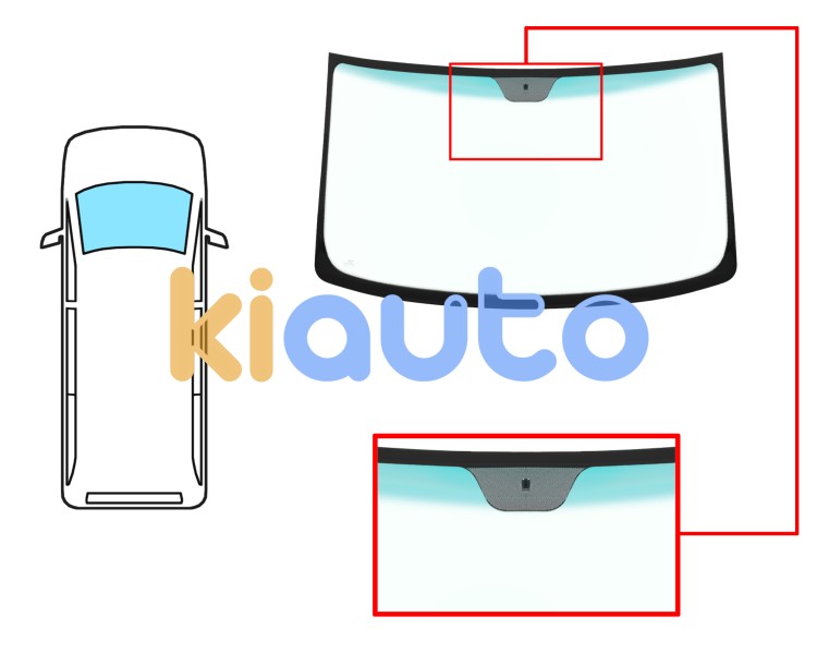 Parabrisas mercedes vito (w638) 1996-2003 delantero / verde banda verde / con base espejo Eurocode 5428AGNGN1C