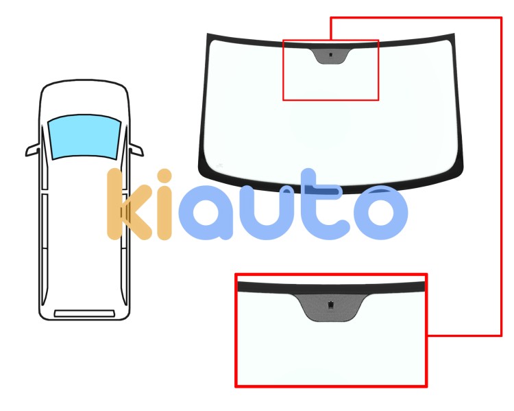Parabrisas mercedes vito (w638) 1996-2003 delantero / verde / con base espejo Eurocode 5428AGN1C