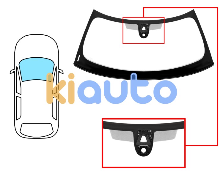 Parabrisas mini one 2014-2021 3/5 puertas / cabrio / delantero / verde / con sensor redondo / con soporte camara / molduras premontadas Eurocode 2474AGNCMVZ6C