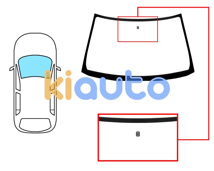 Parabrisas mitsubishi carisma 1995-1999 4/5 puertas / delantero / verde / con base espejo Eurocode 5646AGN