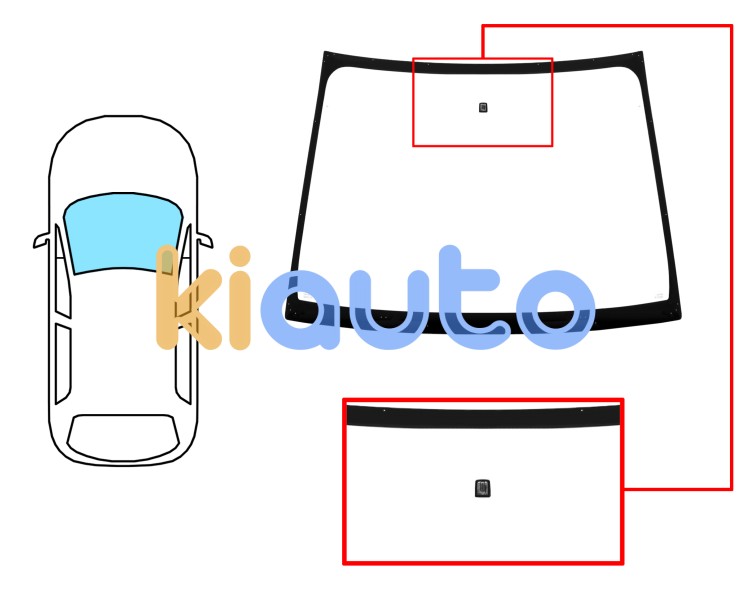 Parabrisas mitsubishi colt 2008-2013 3 puertas / delantero / verde / con base espejo Eurocode 5676AGN