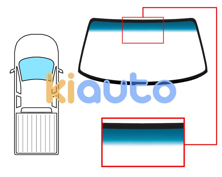 Parabrisas mitsubishi l200 1996-2005 2/4 puertas / delantero / verde banda azul Eurocode 5650AGNBL