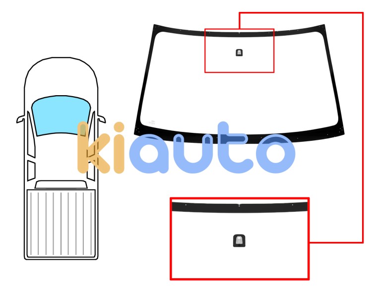 Parabrisas mitsubishi l200 2010-2015 2/4 puertas / delantero / verde / con base espejo Eurocode 5679AGS