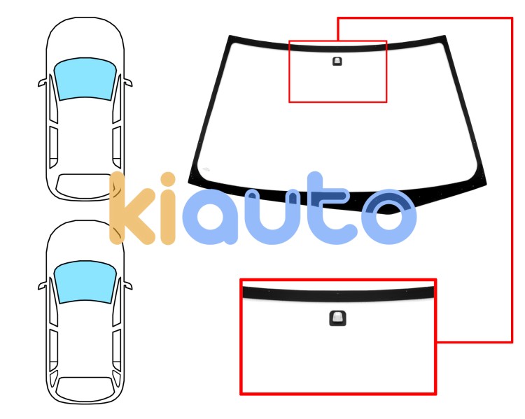 Parabrisas mitsubishi lancer 2001-2007 4 puertas / familiar / delantero / verde Eurocode 5670AGN
