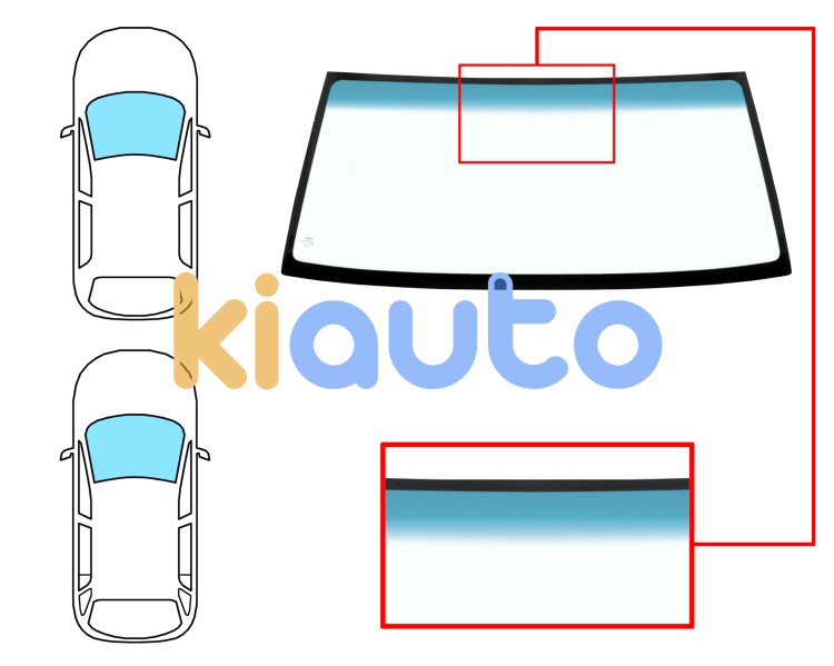 Parabrisas mitsubishi montero 1991-1997 3/5 puertas / delantero / verde banda azul Eurocode 5637AGNBL