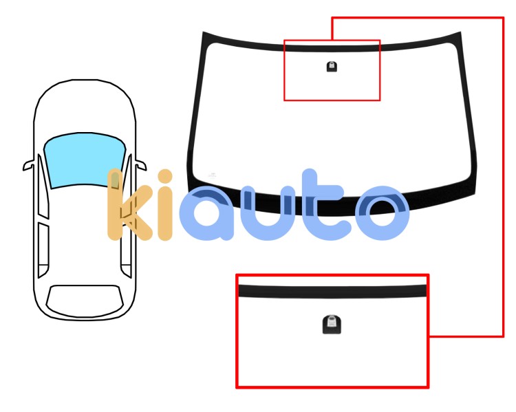 Parabrisas mitsubishi outlander 2003-2006 delantero / verde Eurocode 5668AGN