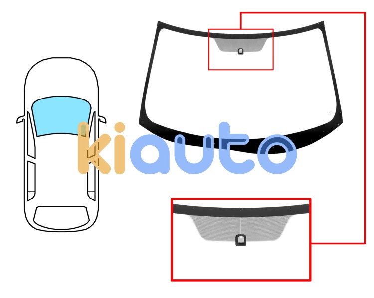 Parabrisas mitsubishi outlander 2006-2010 delantero / verde / con base espejo Eurocode 5680AGN