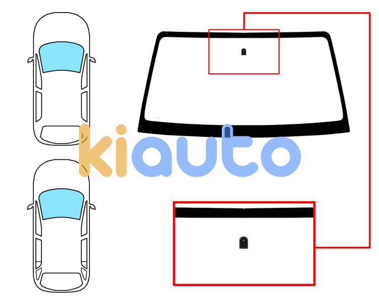 Parabrisas mitsubishi pajero 2003-2007 3/5 puertas / delantero / verde / con base espejo Eurocode 5661AGN