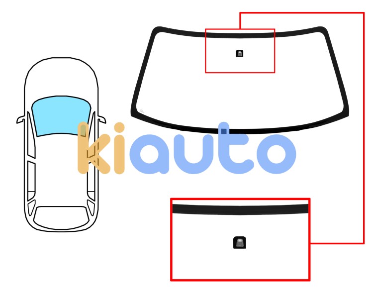 Parabrisas mitsubishi pajero sport / challenger 1997-2000 delantero / verde / con base espejo modificada Eurocode 5650AGN3P