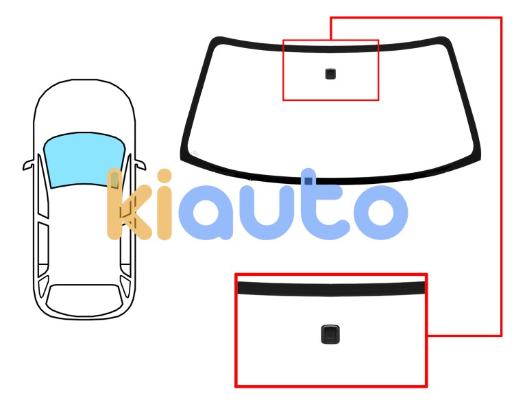 Parabrisas mitsubishi pajero sport / challenger 2000-2008 delantero / verde / con base espejo Eurocode 5650AGN1P