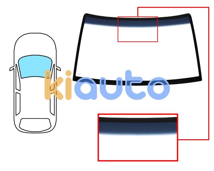 Parabrisas nissan 200sx 1988-1994 delantero / verde banda azul Eurocode 5977AGNBL