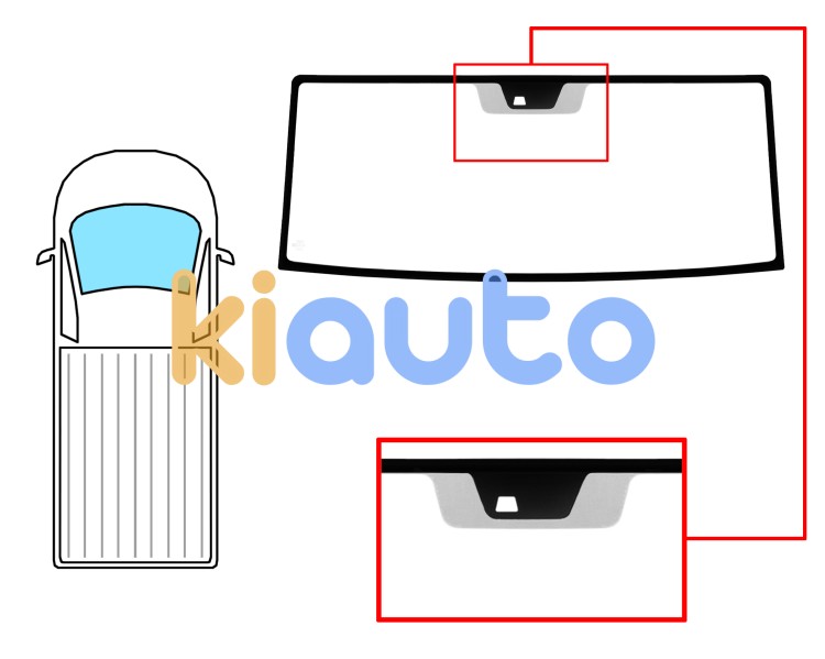 Parabrisas nissan cabstar 2007-2014 delantero / verde / con soporte camara Eurocode 6045AGSC