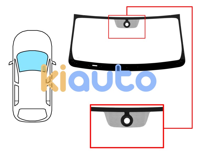 Parabrisas nissan cube 2009-2014 delantero / verde / con sensor Eurocode 6063AGSMV1B