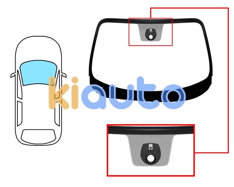 Parabrisas nissan juke 2010-2014 delantero / verde / con base espejo / con sensor / molduras premontadas Eurocode 6069AGSMVW1P