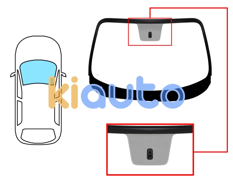 Parabrisas nissan juke 2010-2014 delantero / verde / con base espejo / molduras premontadas Eurocode 6069AGSVW