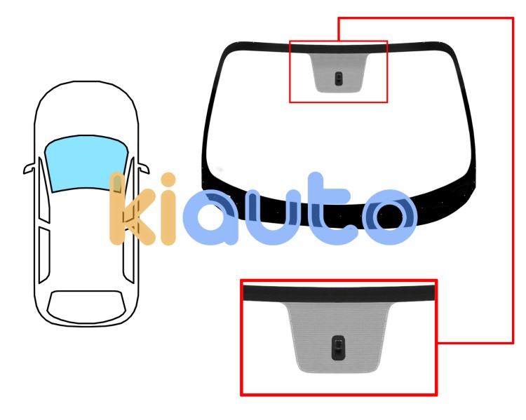 Parabrisas nissan juke 2014-2019 delantero / verde / acustico / con base espejo Eurocode 6069AGAV