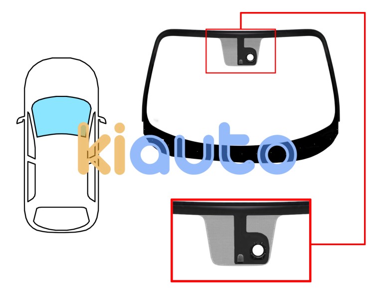 Parabrisas nissan juke 2014-2019 delantero / verde / con base espejo modificada / con sensor modificado / molduras premontadas Eurocode 6069AGSMVW75