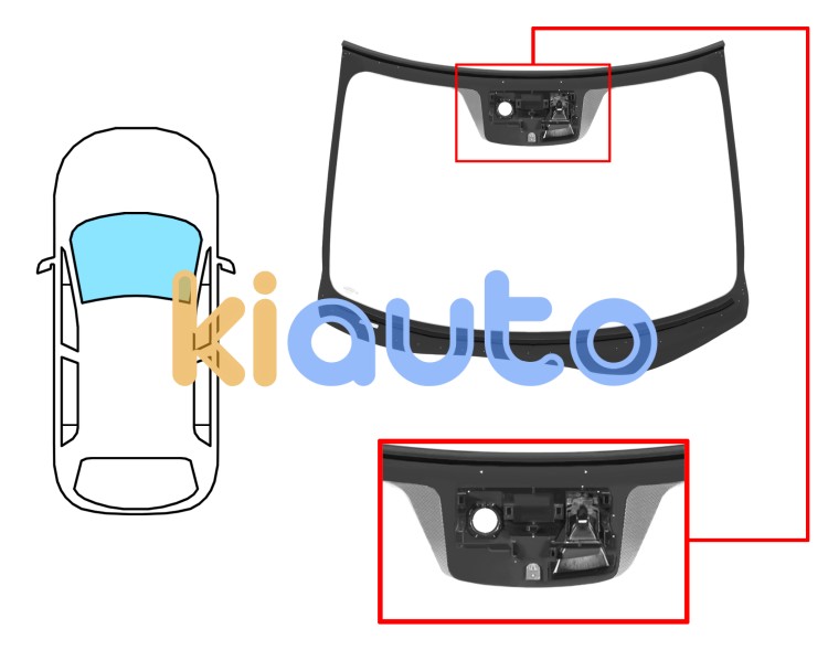 Parabrisas nissan leaf 2010-2017 delantero / verde / acustico / con base espejo / con sensor / con soporte camara / molduras premontadas Eurocode 6077AGACIMVZ1D
