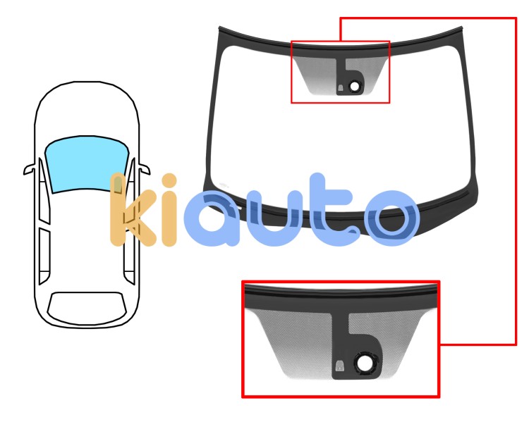 Parabrisas nissan leaf 2010-2017 delantero / verde / con base espejo / con sensor / molduras premontadas Eurocode 6077AGSMVZ
