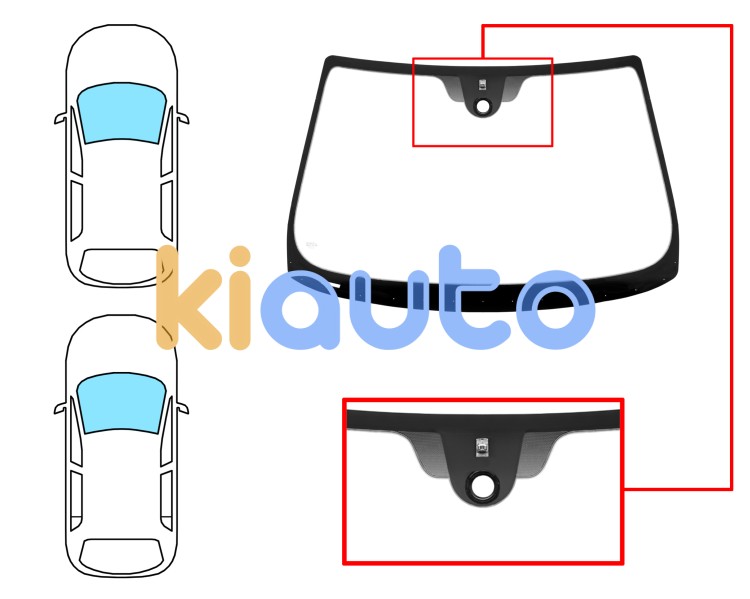Parabrisas nissan micra 2002-2005 3/5 puertas / delantero / verde / con base espejo / con sensor Eurocode 6011AGNMV1B