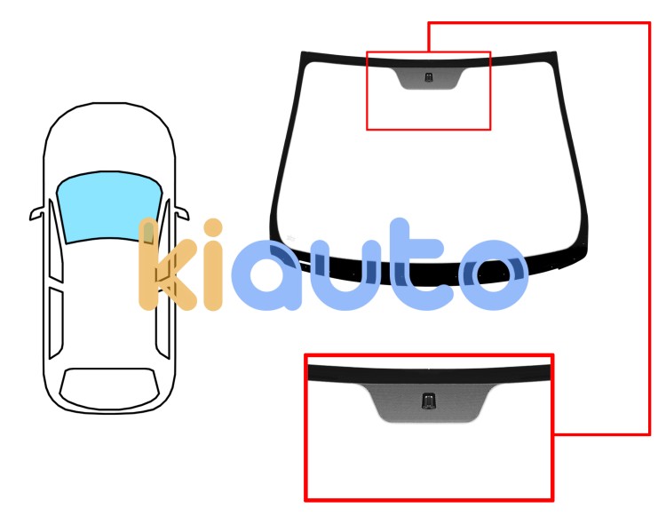 Parabrisas nissan micra 2002-2005 cabrio / delantero / verde / con base espejo Eurocode 6039AGNV