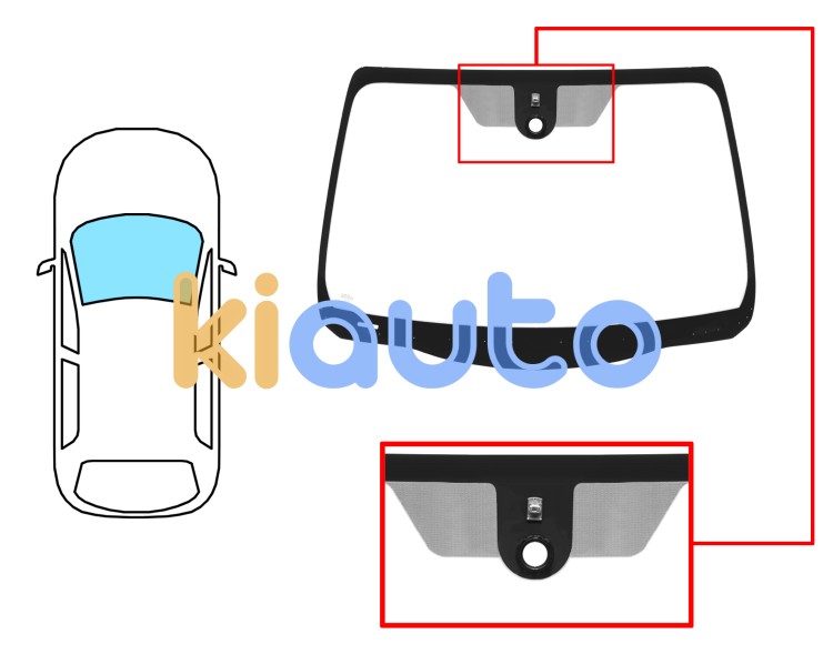 Parabrisas nissan micra 2013-2017 delantero / verde / con base espejo / con sensor Eurocode 6076AGNMV1B